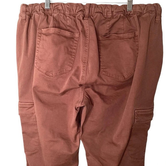 Torrid Pants Women Sz 2X Brown Cargo Straight Leg Pockets Mid-rise Twill Pull On - Picture 8 of 11